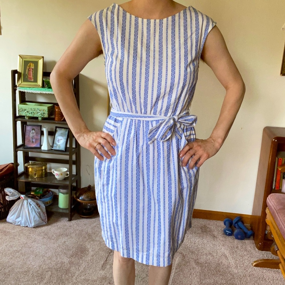 Merona Blue White Striped Dress Size XS